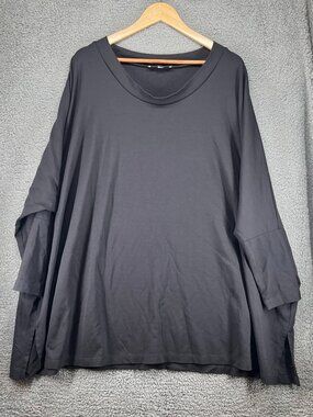 Bryn Walker Black Long Oversized Shirt size Large XL Modal Made in USA